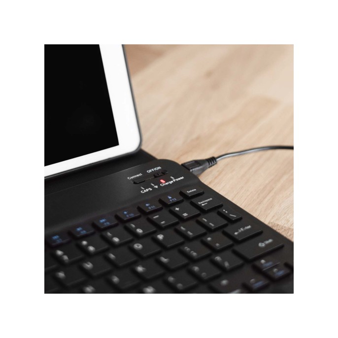 Accezz azerty bluetooth keyboard bookcase ipad 10 (2022) 10.9 inch - zwart