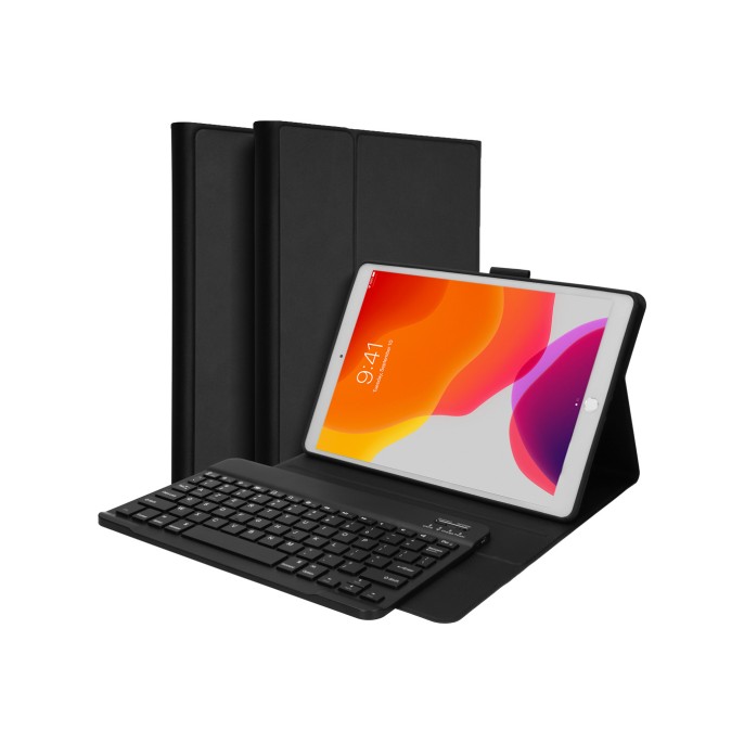 Accezz azerty bluetooth keyboard bookcase ipad 9 (2021) 10.2 inch / ipad 8 (2020) 10.2 inch / ipad 7 (2019) 10.2 inch