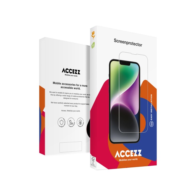 Accezz gehard glas full cover screenprotector iphone 14 pro / 15 / 16