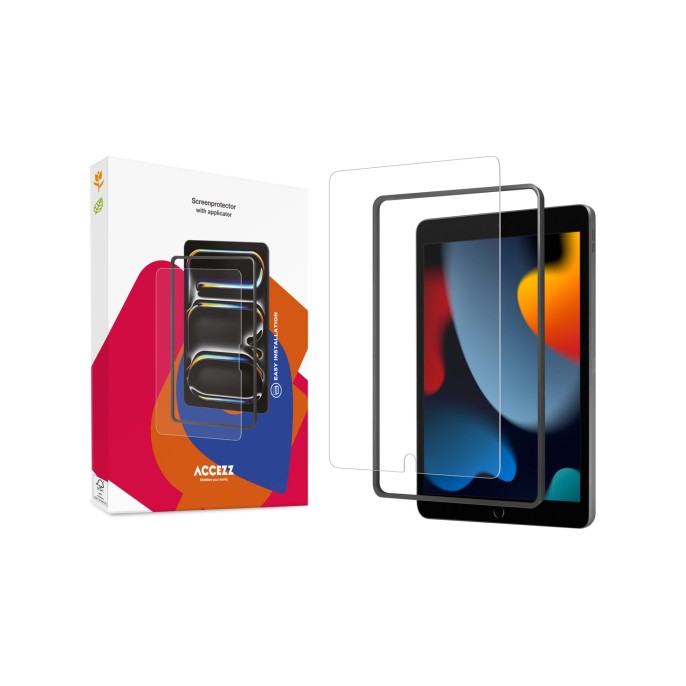 Accezz glass screenprotector + applicator ipad 9 (2021) 10.2 inch / ipad 8 (2020) 10.2 inch / ipad 7 (2019) 10.2 inch