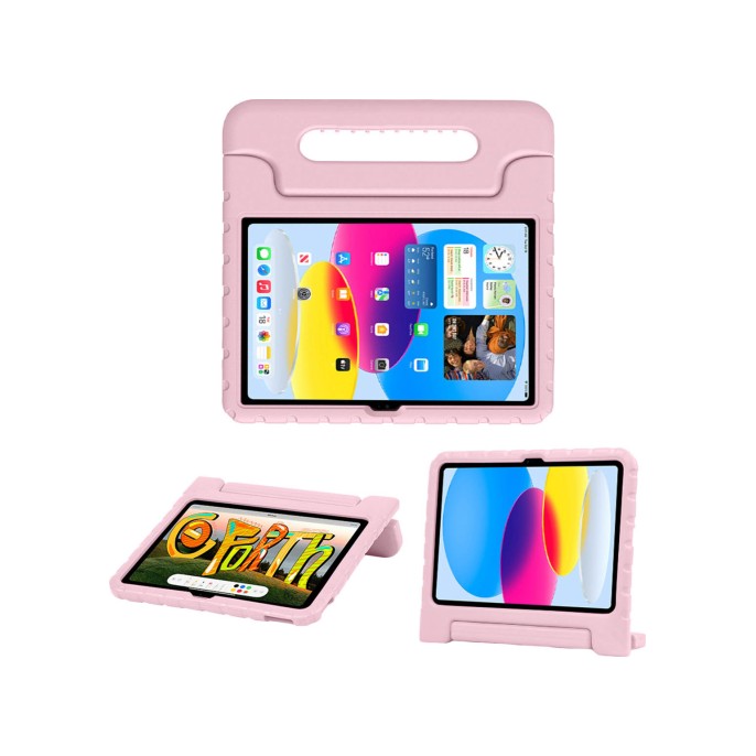 Accezz kidsproof backcover met handvat ipad 10 (2022) 10.9 inch - lichtroze