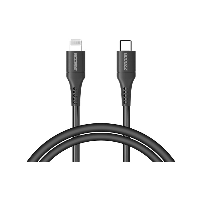 Accezz lightning naar usb-c kabel - mfi certificering - 1 meter - zwart