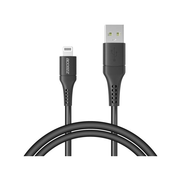 Accezz lightning naar usb kabel - mfi certificering - 1 meter - zwart