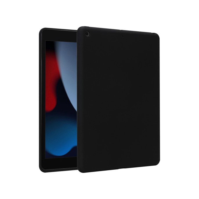 Accezz liquid silicone backcover ipad 9 (2021) 10.2 inch / ipad 8 (2020) 10.2 inch / ipad 7 (2019) 10.2 inch - zwart