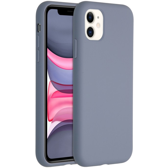 Accezz liquid silicone backcover iphone 11 - lavender gray