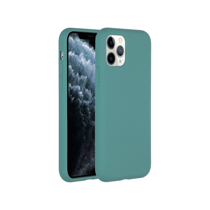 Accezz liquid silicone backcover iphone 11 pro - donkergroen