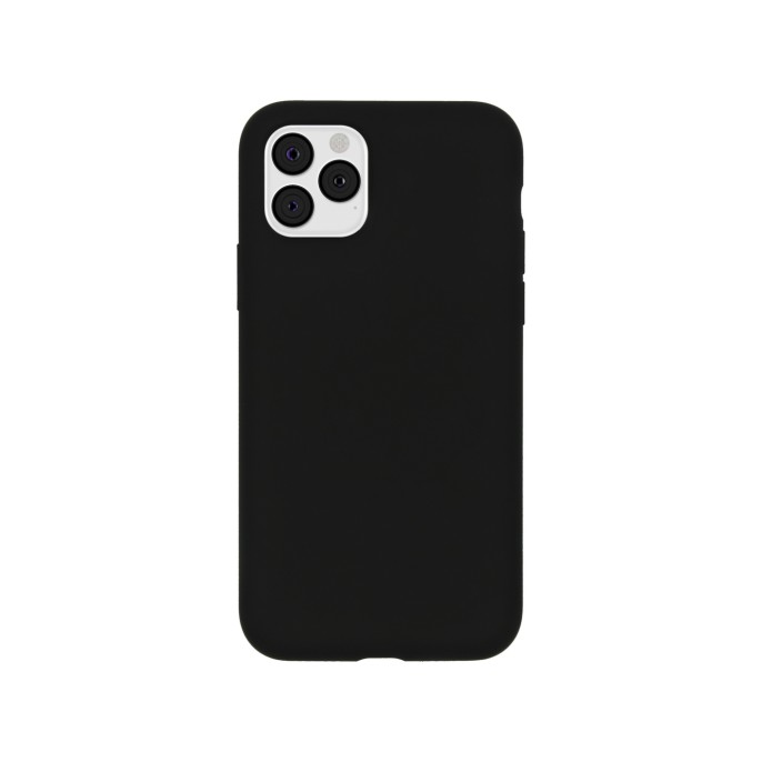 Accezz liquid silicone backcover iphone 11 pro - zwart