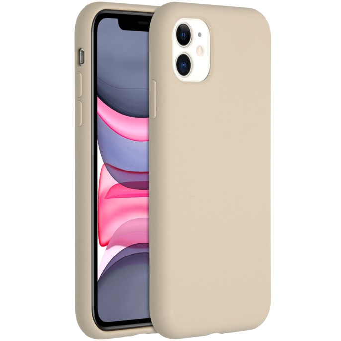 Accezz liquid silicone backcover iphone 11 - stone