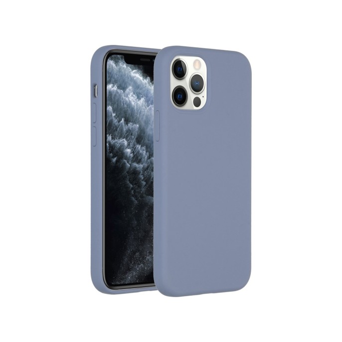 Accezz liquid silicone backcover iphone 12 (pro) - lavender gray