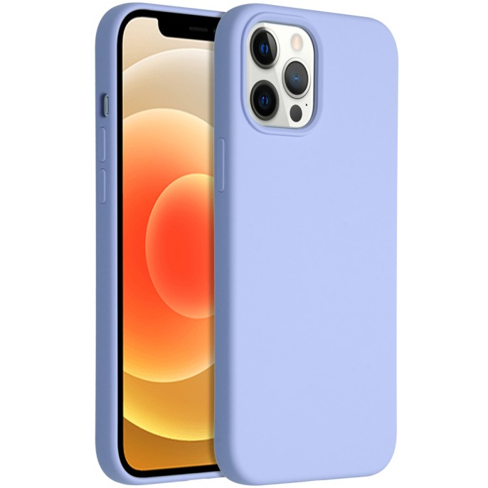 Accezz liquid silicone backcover iphone 12 pro max - paars