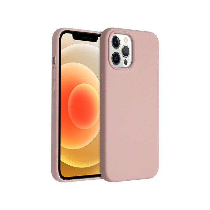 Accezz liquid silicone backcover iphone 12 pro max - roze