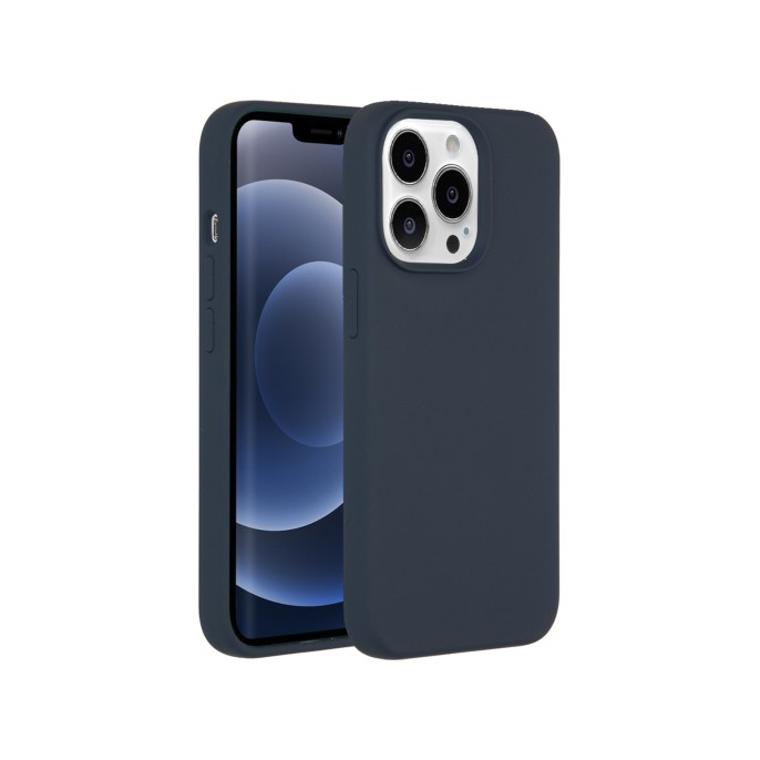 Accezz liquid silicone backcover iphone 13 pro - donkerblauw