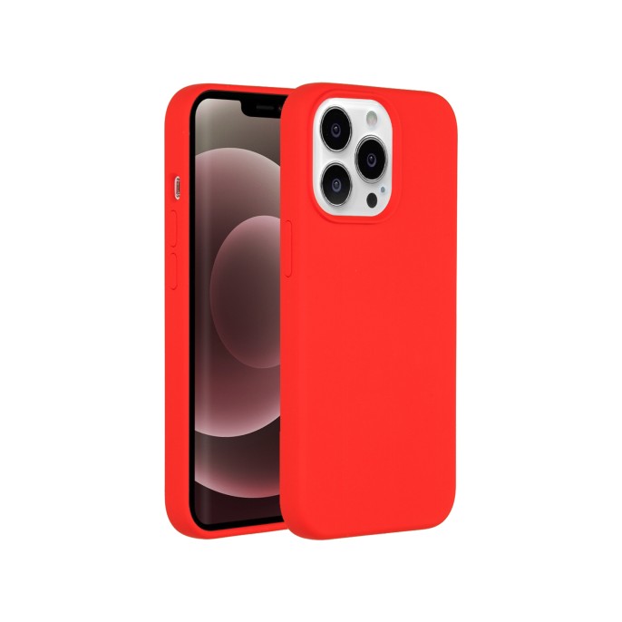 Accezz liquid silicone backcover iphone 13 pro max - rood