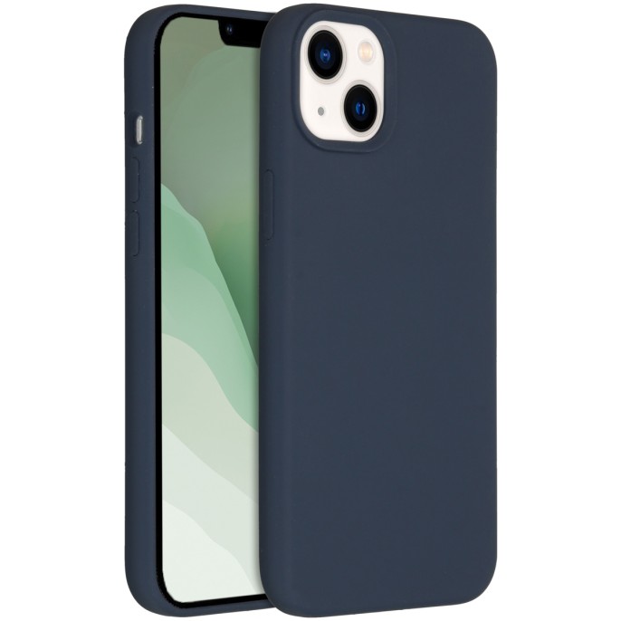 Accezz liquid silicone backcover iphone 14 plus - donkerblauw