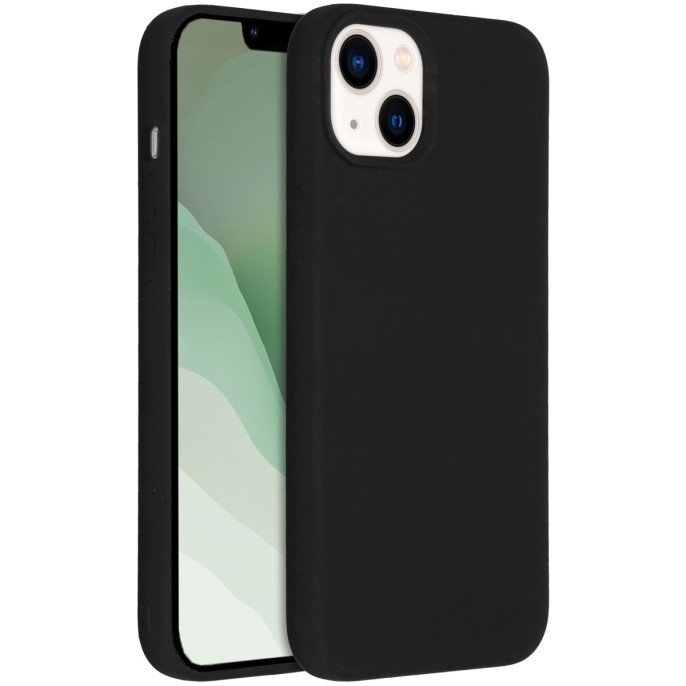 Accezz liquid silicone backcover iphone 14 plus - zwart