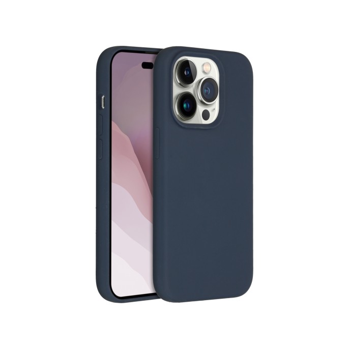 Accezz liquid silicone backcover iphone 14 pro - donkerblauw