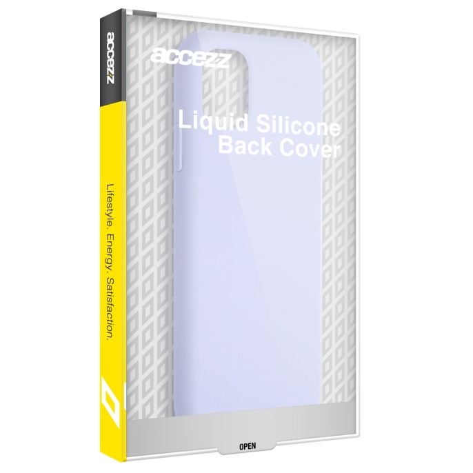 Accezz liquid silicone backcover iphone 15 plus - paars