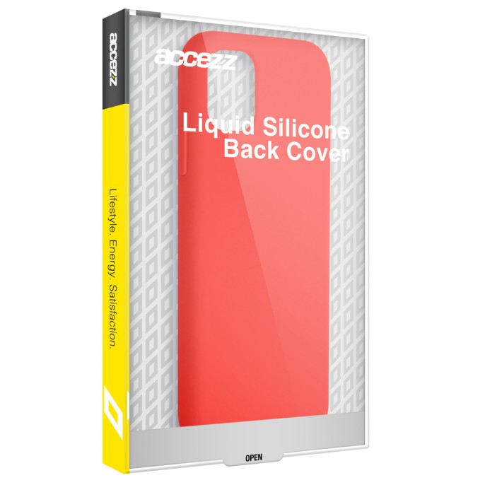 Accezz liquid silicone backcover iphone 15 plus - rood