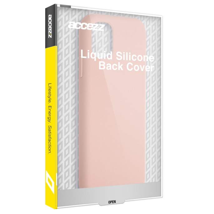 Accezz liquid silicone backcover iphone 15 plus - roze