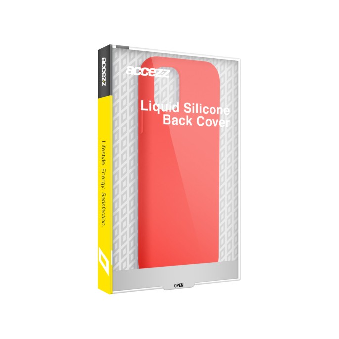 Accezz liquid silicone backcover iphone 15 pro - rood