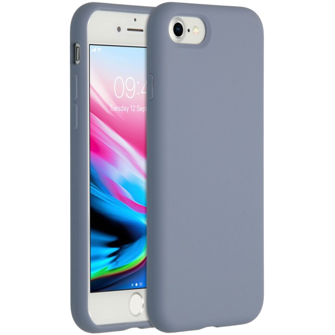 Accezz liquid silicone backcover iphone se (2022 / 2020) / 8 / 7 - lavender gray