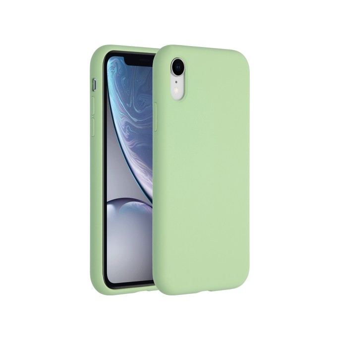 Accezz liquid silicone backcover iphone xr - groen