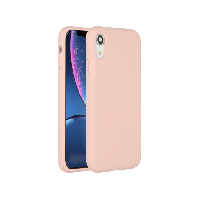 Accezz liquid silicone backcover iphone xr - roze