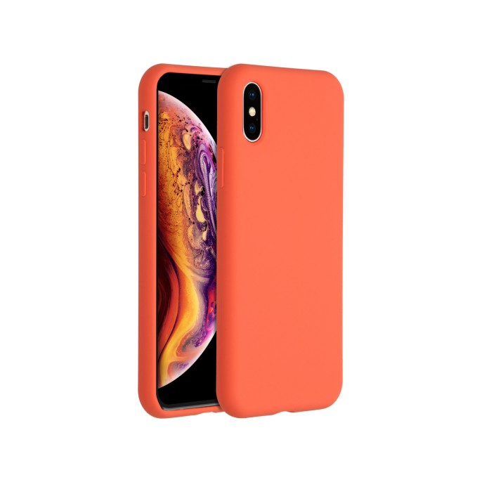 Accezz liquid silicone backcover iphone xs / x - nectarine