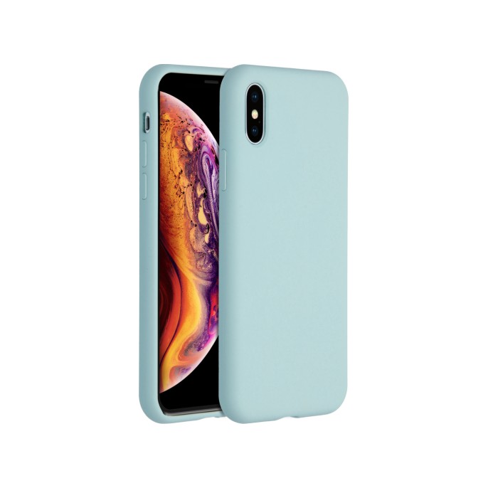 Accezz liquid silicone backcover iphone xs / x - sky blue