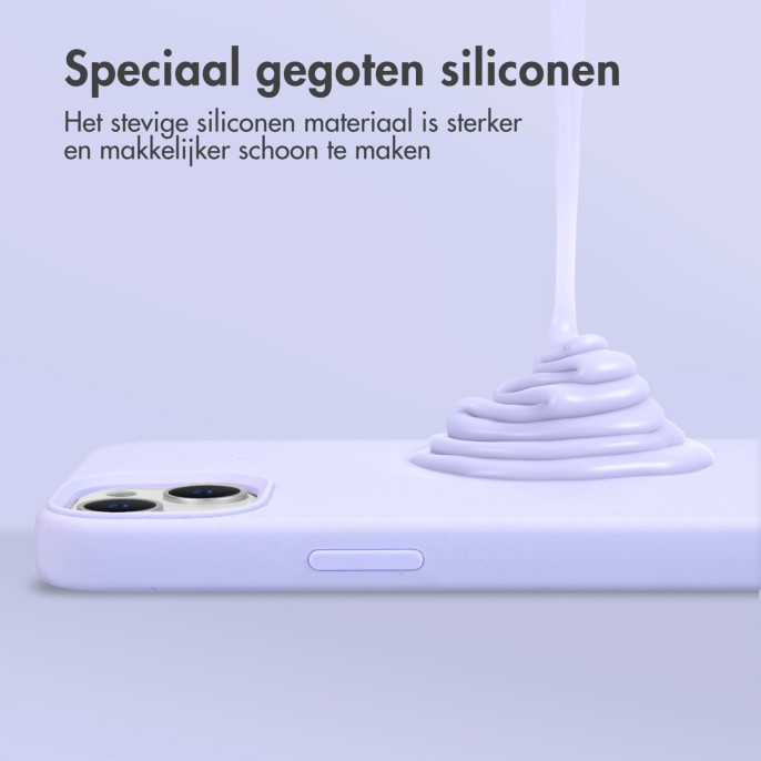 Accezz liquid silicone backcover met magsafe iphone 14 plus - paars