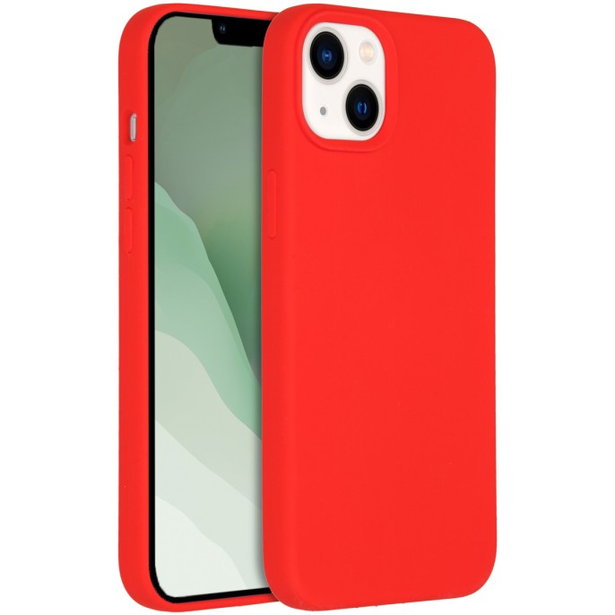 Accezz liquid silicone backcover met magsafe iphone 14 plus - rood