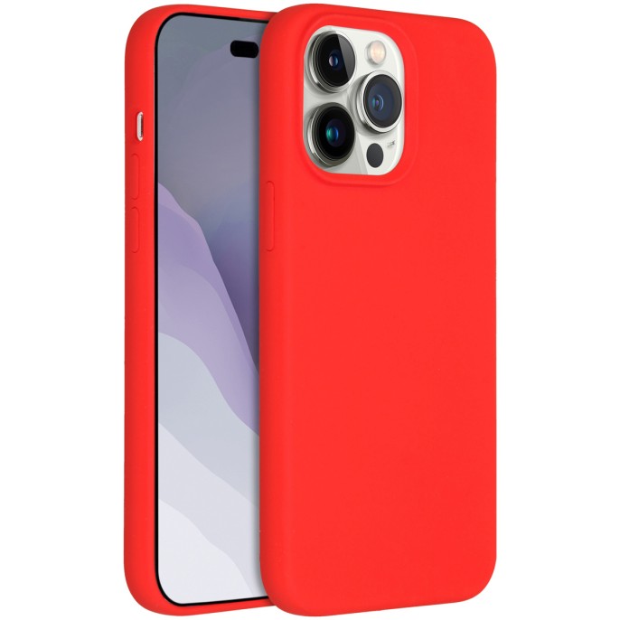 Accezz liquid silicone backcover met magsafe iphone 14 pro max - rood