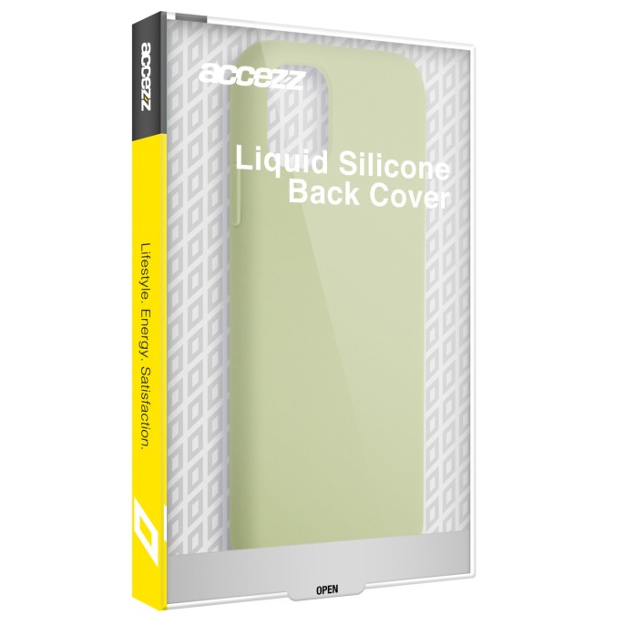 Accezz liquid silicone backcover met magsafe iphone 15 plus - groen