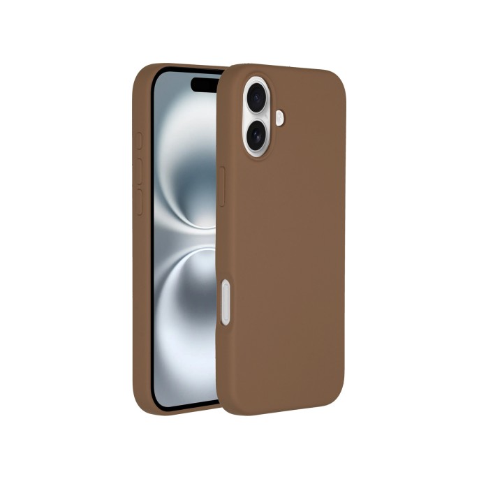 Accezz liquid silicone backcover met magsafe iphone 16 - light brown