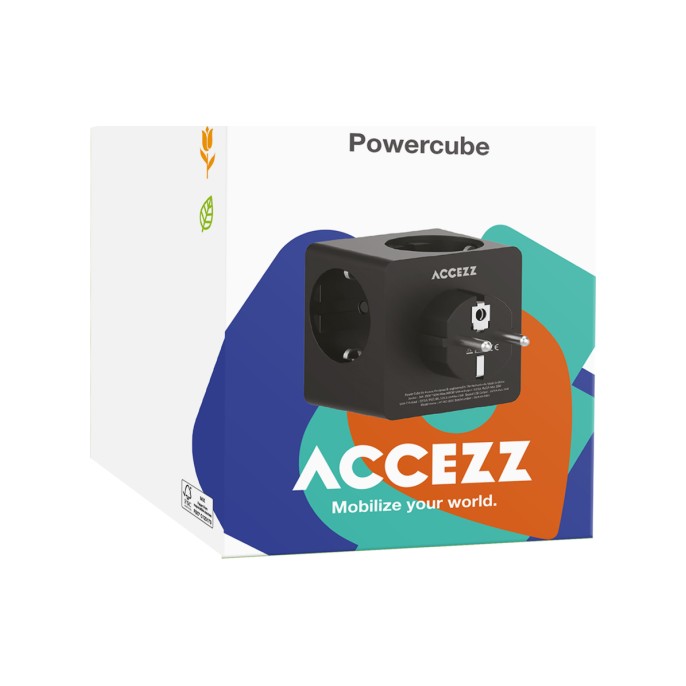 Accezz powercube | 6-in-1 - 1x usb-c + 2x usb-a + 3x stopcontact - 4000 watt - wit