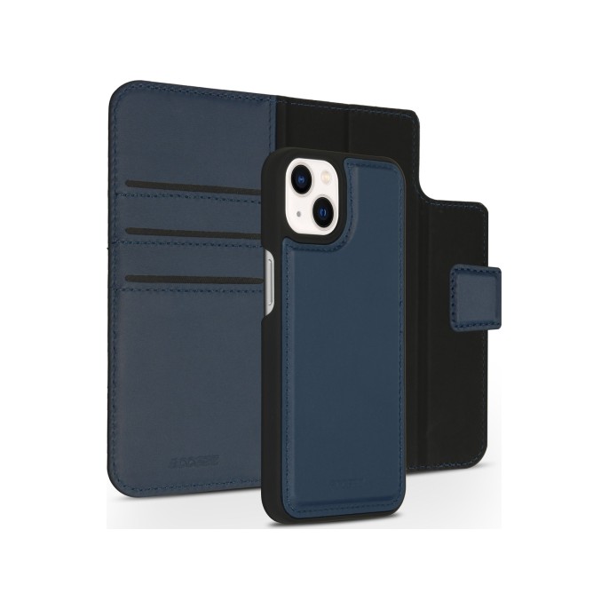 Accezz premium leather 2 in 1 wallet bookcase iphone 13 mini - donkerblauw