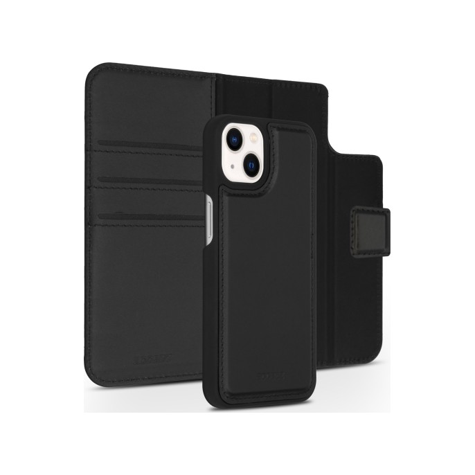 Accezz premium leather 2 in 1 wallet bookcase iphone 13 mini - zwart