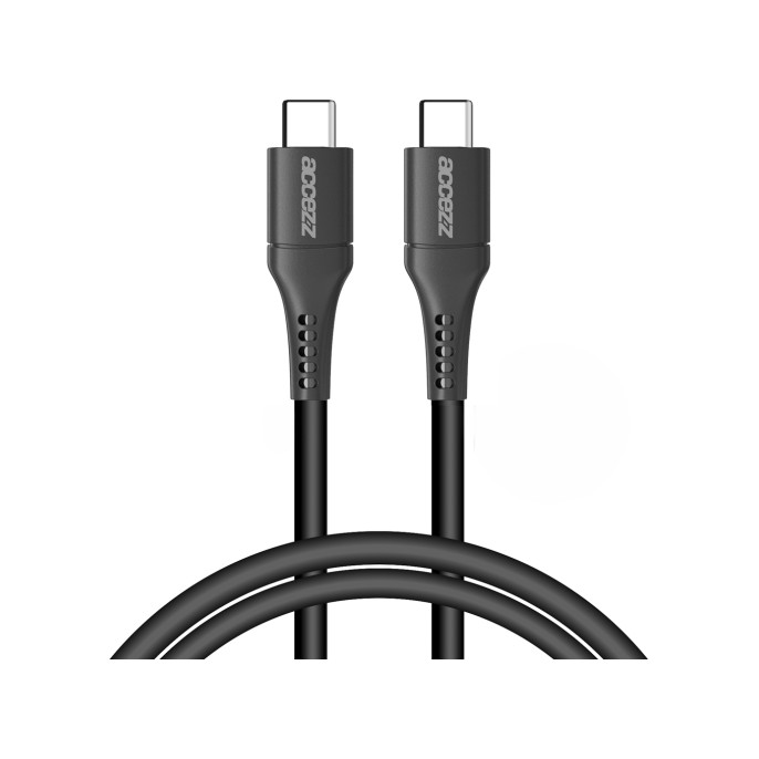 Accezz usb-c naar usb-c kabel - 1 meter - zwart