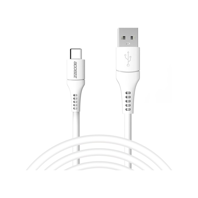 Accezz usb-c naar usb kabel - 2 meter - wit