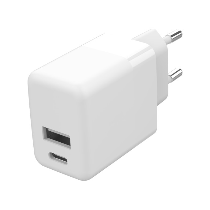 Accezz wall charger - oplader - usb-c en usb aansluiting - power delivery - 20 watt - white