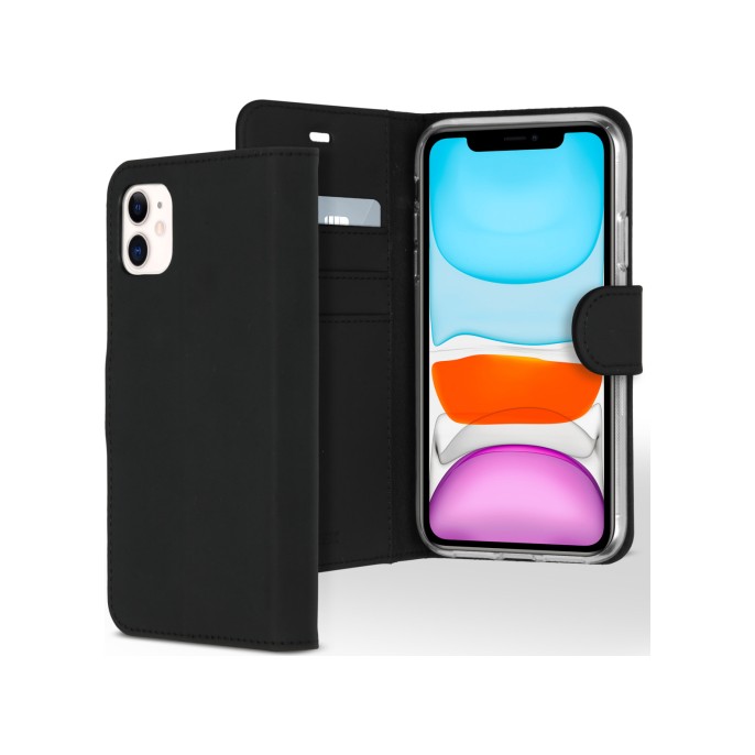 Accezz wallet softcase bookcase iphone 11 - zwart