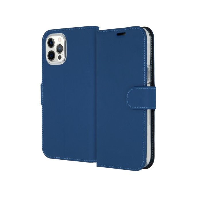 Accezz wallet softcase bookcase iphone 12 pro max - blauw