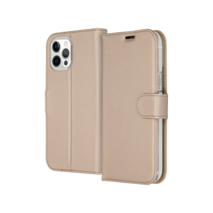 Accezz wallet softcase bookcase iphone 12 pro max - goud