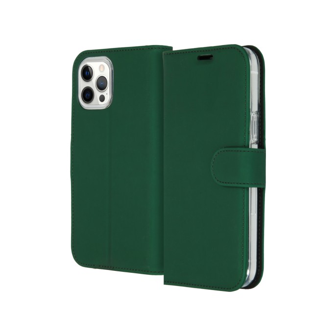 Accezz wallet softcase bookcase iphone 12 pro max - groen