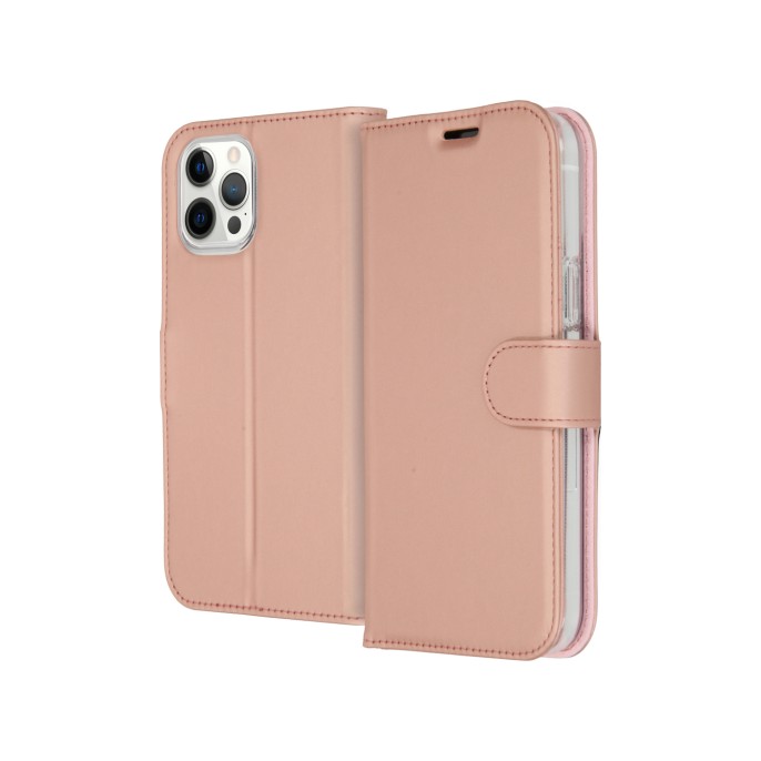 Accezz wallet softcase bookcase iphone 12 pro max - rosé goud