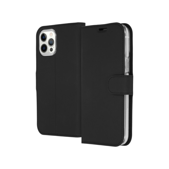 Accezz wallet softcase bookcase iphone 12 pro max - zwart