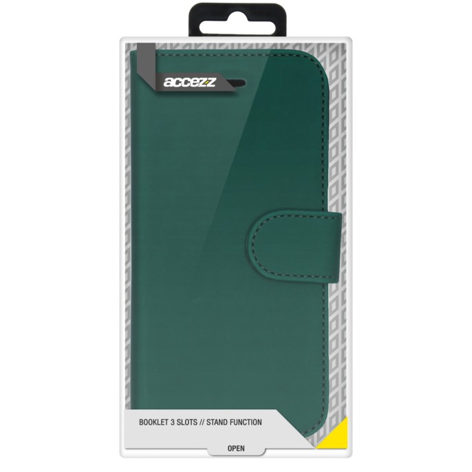 Accezz wallet softcase bookcase iphone 13 pro - groen