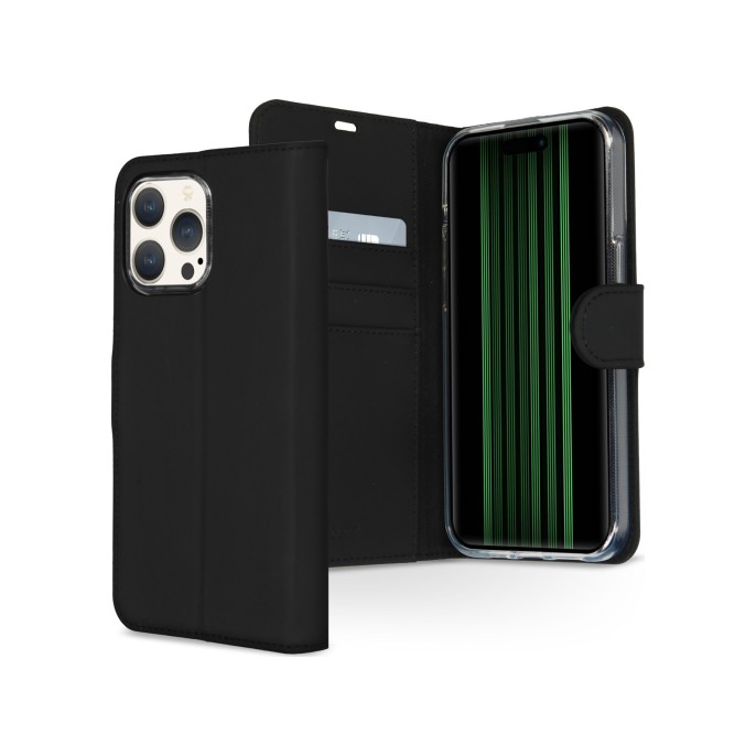 Accezz wallet softcase bookcase iphone 15 pro max - zwart