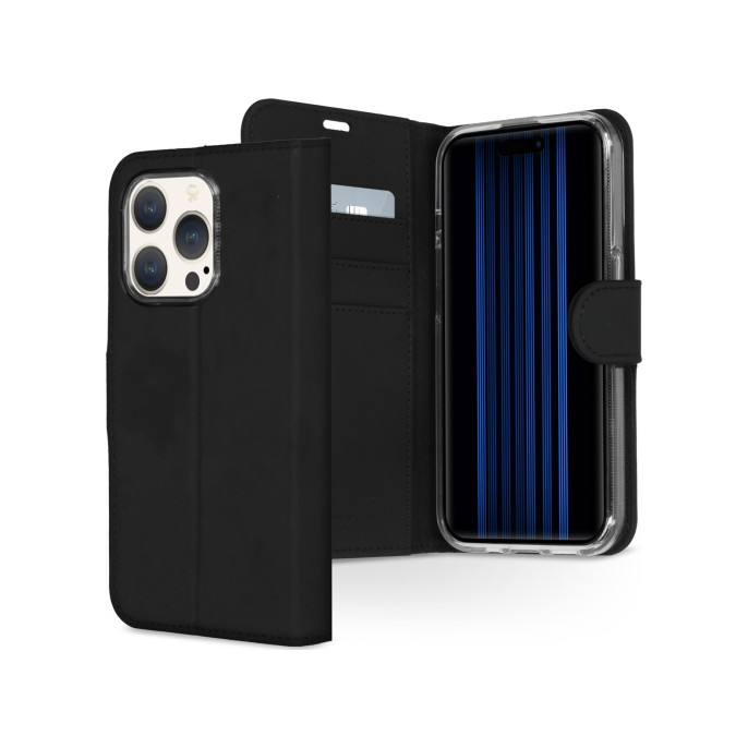 Accezz wallet softcase bookcase iphone 15 pro - zwart