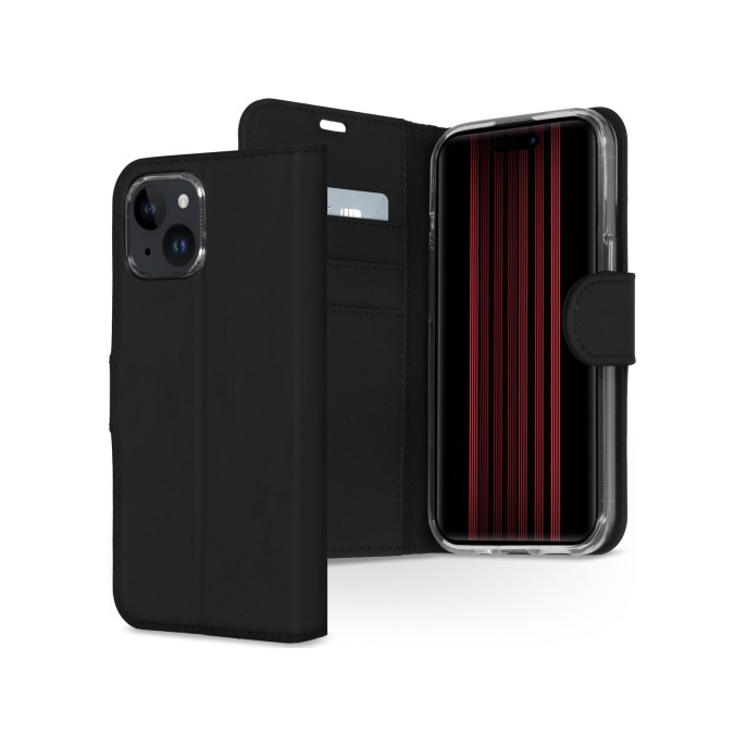 Accezz wallet softcase bookcase iphone 15 - zwart